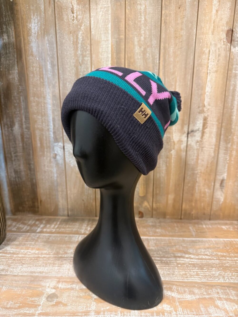 Helly Hansen Ridgeline Beanie Unisex Retro Pom Pom Outdoor Cap Blue Teal Purple